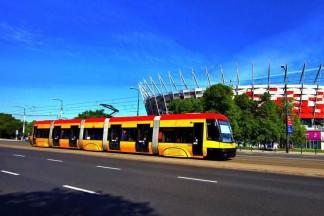 Żółto-czerwony tramwaj